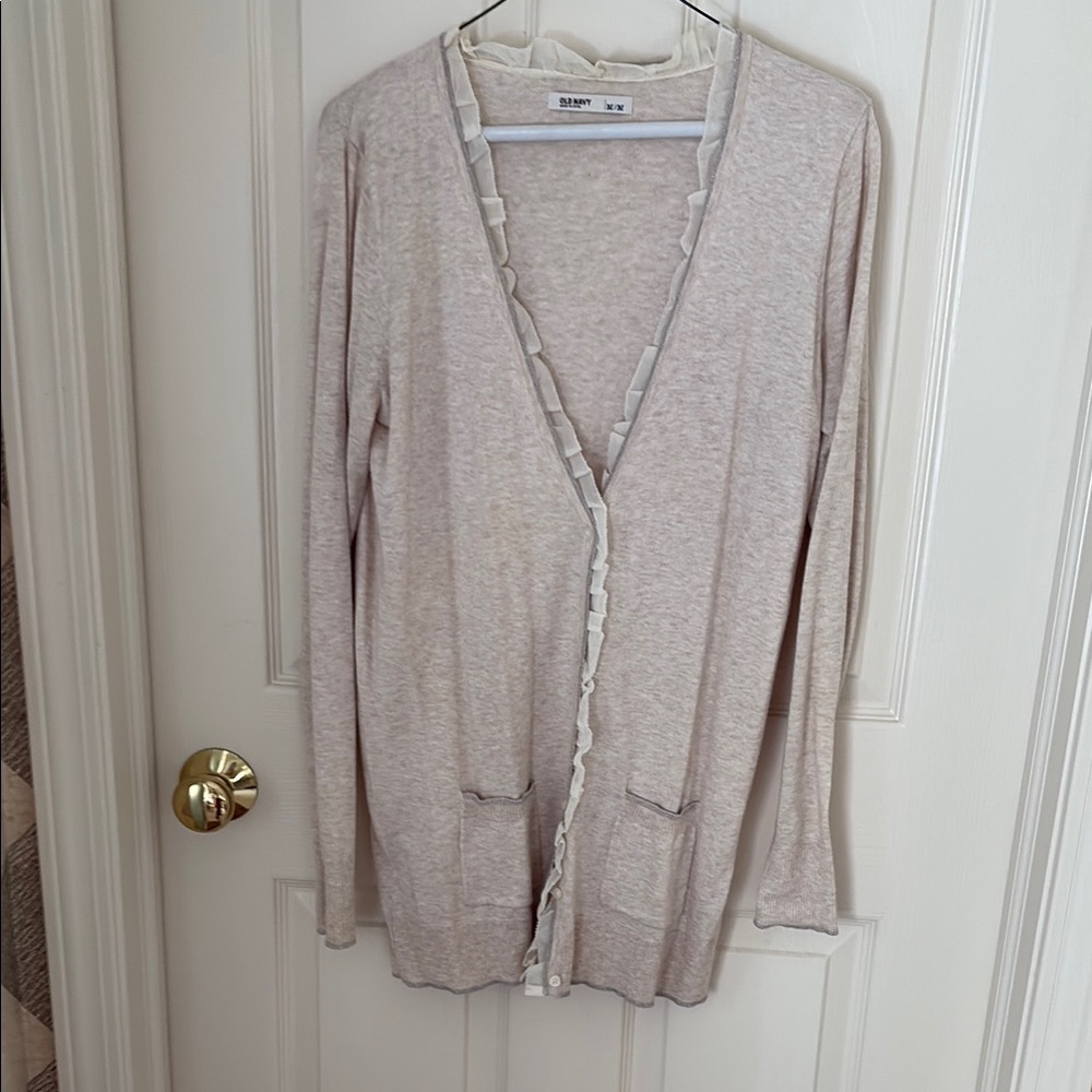 Women's Cream Cardigan Sweater